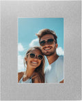 uxcell Picture Mats, 8 x 10 Mat Board Center for 5 x 7 Pictures Acid Free White Core Bevel Cut Frame Mattes with Backing for Display Art Measuring, Gray