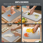 100% Pure Titanium Cutting Board for Kitchen 2mm Thickened, Easy to Clean, Dishwasher Safe, Double-Sided Chopping Board for Meat, Veggies, Fruits, Camping, Housewarming Gift (11.4" x 7.87")