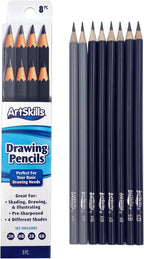 ArtSkills Sketch Pencils for Drawing, Graphite Art Pencil Set for Sketching & Shading, 8pc