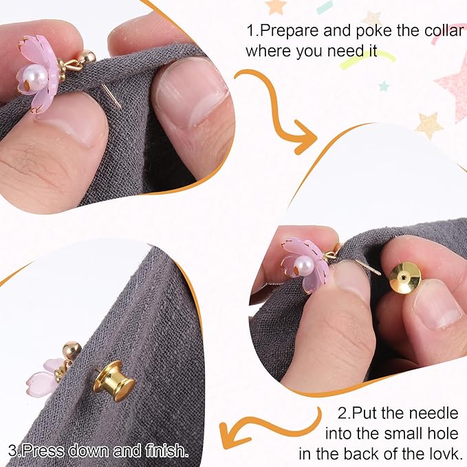 30 PCS Metal Locking Pin Backs for Enamel Pins, Pin Locks for Enamel Pins, Pin Backs Locking for Lapel Hat Badge