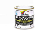 Chalkboard Blackboard Paint - Brush on Wood, Metal, Glass, Wall, Plaster Boards Sign, Frame or Any Surface. Use with Chalk Pen Wet Erase, Non-Toxic - Matte Finish [White] - (8.5oz Cover 32 sf)