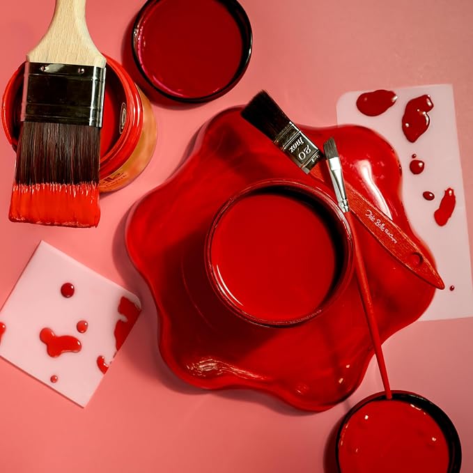 Dixie Belle Paint Company Chalk Finish Furniture Paint - Honky Tonk Red (16oz) - Matte True Red Chic Chalk Mineral DIY Furniture Paint