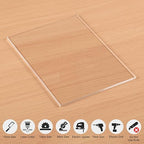 Pack of 10 Clear Acrylic Sheet 5" x 7" Cast Plexiglass Panel 1/8" Thick (3mm) Transparent Plastic Board for Sign, Craft, Display Projects, Laser Cutting, Engraving, Painting
