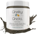 Chalky Chicks All-in-One Chalk Paint for Furniture or Cabinet - 8 Fl Oz - Matte Finish Beachwood (Brown/Gray) for Metal, Wood Furniture Paint - No Sanding All-in-One for Home Decor & Crafts, USA Made
