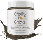 Chalky Chicks All-in-One Chalk Paint for Furniture or Cabinet - 8 Fl Oz - Matte Finish Beachwood (Brown/Gray) for Metal, Wood Furniture Paint - No Sanding All-in-One for Home Decor & Crafts, USA Made