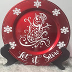 Christmas Stencils for Crafts Reusable 8” Large Christmas Stencil Santa Snowman Gnome Holiday Drawing Templates for Painting on Wood Doormat Fabrics Window Decor