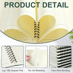 Yahenda 72 Pcs Spiral Notebook Bulk A5 Journal Lined 8.3'' x 5.5'' Writing Composition Paper Small Notepad Subject Notebook for Students Office Business Back to School Supplies (Deep Green)