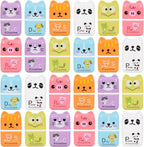 24 Pcs Cute Eraser for Pencils Cute Animals Eraser with Cover and Clean up Roller Kawaii Erasers for Kids Fun Erasers Back to School Supplies Kid Party Favors Gift