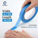 Premium Blue Masking Tape,Painters Tape,Blue Painters Tape for Automotive,DIY Paper Arts & Crafts, Spraying Drywall Paint, No Residue & Easy to Clean Up,12pcs 0.7in X 54 Yd Painter's Tape