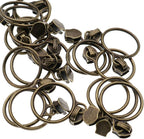 Leekayer #5 Antique Brass Metallic Nylon Coil Zippers by The Yard Bulk 10 Yards with Ring Pulls(Brown Tape with 25pcs Brass Sliders for DIY Sewing Tailor Craft Bag(Brown)