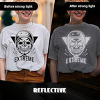GIRAFVINYL Black Reflective Vinyl - 12" x 7' Iron on HTV for T-Shirt, Easy to Weed Heat Transfer Vinyl