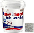 Epoxy Colored Sand Floor Paint, Epoxy Floor Paint for Concrete, High Gloss Marble Effect Coating, Waterproof Non-Slip Concrete Paints, Suitable for Indoor/Outdoor Use (Colorful,640 oz/20 kg)