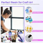 UV Resin kit with Molds and Casting Tools -Super Clear, Hard, Low Odor, Premixed and Fast Curing for Jewelry Making, Earring DIY, Craft Decoration, Coating -100g