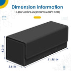 Card Deck Case for Trading Cards, Leather Magnetic Closure Commander Card Storage Box Holding 600+ Sleeved Cards Fit for MTG TCG and Sport Cards