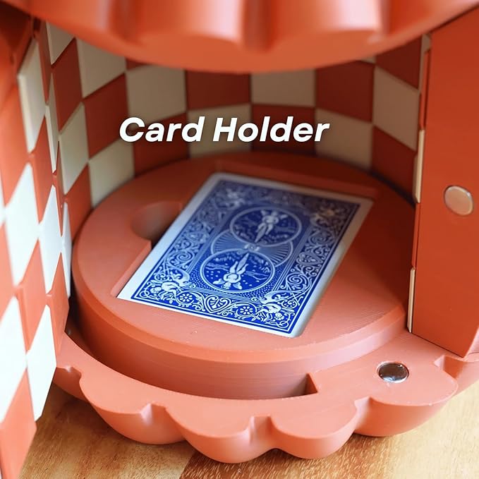 Pumpkin Game Set: Magnetic Chess Checkers, Cribbage, Dice Tower, Card Holder, Gourd Gambit Pumpkin Chess Expansion Pack for Gourd Games, 3D Printing Portable Adult Pumpkin Board Game Set(#1)