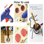20PCS Mini Glue Gun Wax Seal Sticks for Wax Seal Stamp, Sealing Wax Sticks for Wedding Invitations, Cards, Envelopes (Greenish Gold)