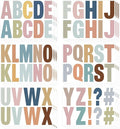 232 Pcs Large Boho Bulletin Board Letters,4 Inch Letter Stickers Self, Large Alphabet Stickers, ABC Letters for Classroom Wall Window Door Home Decor. (Boho 24 L)