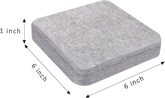 FCENDS Needle Felting Mat, 100% Natural Wool Needled Felting Pad, 6x6x1 inch Eco-Friendly Felting Block, Thick and Firm (6"x6")