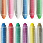 Non-toxic Dustless Chalk for Kids, Colored Sidewalk Chalk With Holder The Best Art Tool for Blackboard Kids Children Drawing Writing,12PCS