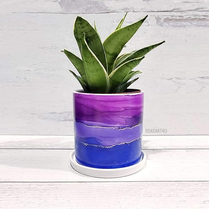 Pixiss Purple Alcohol Ink Set - 5 Shades of Highly Saturated Alcohol Ink for Epoxy Resin Supplies, Yupo Paper, Tumblers, Coasters - Resin Colorant for Epoxy Resin and Resin Art Supplies