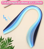 Zorfeter 9 Sets Multi-Color Quilling Paper Strips Kits 900 Strips 42 Colors, 7mm Width, 15" Length