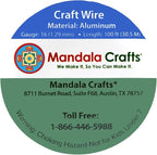 Mandala Crafts 16 Gauge Anodized Aluminum Craft Wire for Jewelry Making - 100 FT Colored Flexible Bondi Blue Wire - Bendable for Bonsai Armature Crafting Sculpting