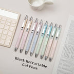 Gel Pens Fine Point 0.7mm Black Ink Gel Pen Retractable Cute Pens for Smooth Writing School Office Supplies, Pack of 18
