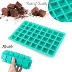Sakolla 2 Pack Caramel Candy Molds, 40 Cavities Square Cube Silicone Molds for Chocolate, Candy, Ice Cubes, Gummy, Ganache, Jelly, Truffles