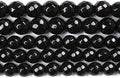 32pcs 12mm Natural Faceted Black Agate Stone Beads for Jewelry Making Energy Healing Beads DIY Bracelet Necklace Accessories 15" (12mm, Faceted Black Agate)