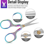 Small sharp scissors-Glexal 5 Inch Precision Scissors-2 pack,razor Sharp Blade Shears for craft embroidery sewing school office cutting…