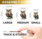 Jigfoxy Wooden Puzzles for Adults, Mechanical Owl Wood Puzzles Adult, Unique Animal Shape Wooden Jigsaw Puzzles for Adults, Birthday Gifts for Puzzle Lovers, Family(S-8.5 * 5.8in-80pcs)