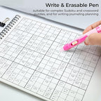 M&G 3 PCS Retractable Erasable Gel Pens, 0.5mm Black Ink Gel Pen, Fine Point Erasable Pen Make Mistakes Disappear, Premium Comfort Grip Note Taking and Crossword Puzzles