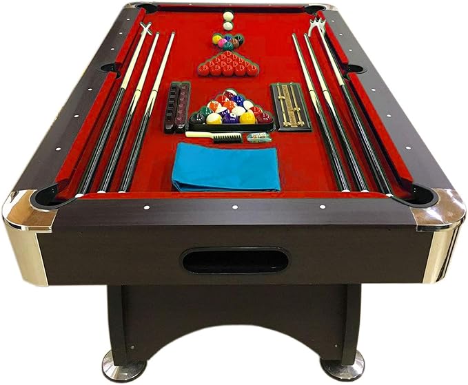 7 Foot Pool Table Billiard Table Red Felt – Red Devil