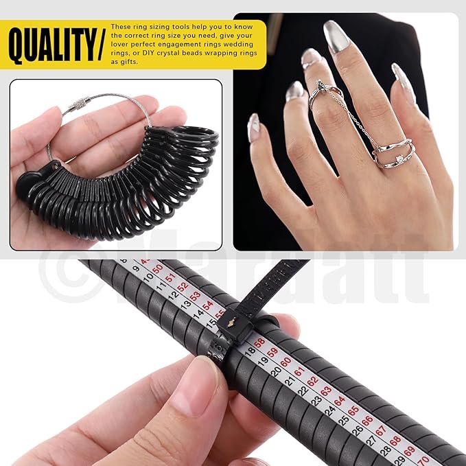 Mardatt 957Pcs Jewelry Making Supplies Kit - Includes Pliers, Ring Sizer, Wires, Opener & Other Findings for Jewelry Making & Repair