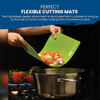 Chef's Vision Flexible Cutting Mats - Set of 6 Non-Slip, Color-Coded Kitchen Mats - 15' x 12' Flexible Cutting Boards for Safe, Easy Food Preparation