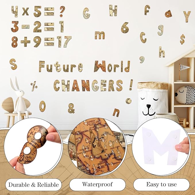 221 Pcs Bulletin Board Letters Round Alphabet Number Punctuation Symbol Combo Letter Cutouts Classroom Decoration for School Classroom Chalkboard Poster Board(Travel Around The World)