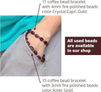 80+ Glass Coffee Bean Beads (1.8oz=50g) Czech Republic, 0.43 inch (11mm) Mix for Jewelry Making Decorations