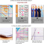 Foxdiviy Stamped Cross Stitch Kits for Beginners Full Range of Cross Stitching 11 CT Printed Cross Stitch Kits for Kids Adults Cross Stitch Patterns Needlepoint Kits-Colorful Mandala 18x18 inch