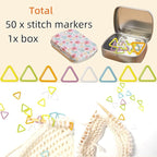 Hilsayum 80Pcs Stitch Markers for Crocheting and Knitting,4 Shapes Colorful Crochet Stitch Markers with Box