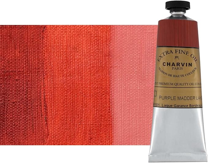 Charvin Extra Fine Oil Paint, Purple Madder Lake 60 ml - Triple-Milled, Rich Texture, Poppy Oil-Based, Light-Fast, Handmade, Archival Quality