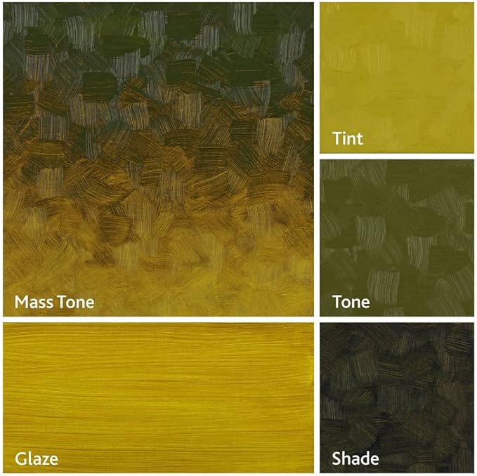 Tusc & Pine Artist Oil Paint - Green Gold, 40 ml, Non-Yellowing, Rich & Creamy Consistency, Maximum Pigment Load, Small Batch Milled Oil Paints Made in the USA for Professional Artists
