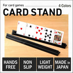 Lightweight Non-Slip Card Holder Stand – Set of 4, 13.4 Inches – Made in Japan for Card Games and TCG, Anti-Skid Base (2 Pack-Blue)
