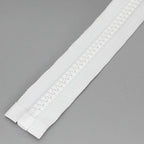 Leekayer 2PCS #10 48 Inch Heavy Duty Zippers for Sewing Separating Large Plastic Zippers White Tape with Double Pull Tab Slider, Sleeping Bag, Boat, Canvas, Cover, Trampoline, Dog Bed,Tent (48" 2pcs)