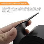 DOBTIM Neoprene Rubber Sheet Rolls 1/8 (.125)" Thick X 12" Wide X 24'' Long, Solid Rubber Strips Use for Gaskets DIY Material, Supports, Leveling, Sealing, Protection, Abrasion, Flooring, Black