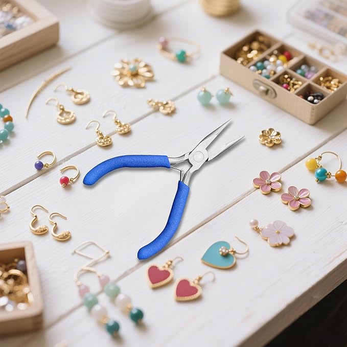 Jewelry Pliers, Needle Nose Jewelry Making Tools for Precision Crafting, Wire Bending and Repair