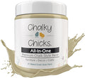 Chalky Chicks All-in-One Chalk Paint for Furniture or Cabinet - 8 Fl Oz - Matte Finish Olive Wood (Taupe) for Metal, Wood Furniture Paint - No Sanding All-in-One for Home Decor & Crafts, USA Made