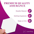 LaserThing Quilting Paper Templates | Handy Tools for Crafting Quilt Patterns | Ideal for Precision Quilting Projects | Includes 1'' Hexagon EPP Set - 1200 Pieces