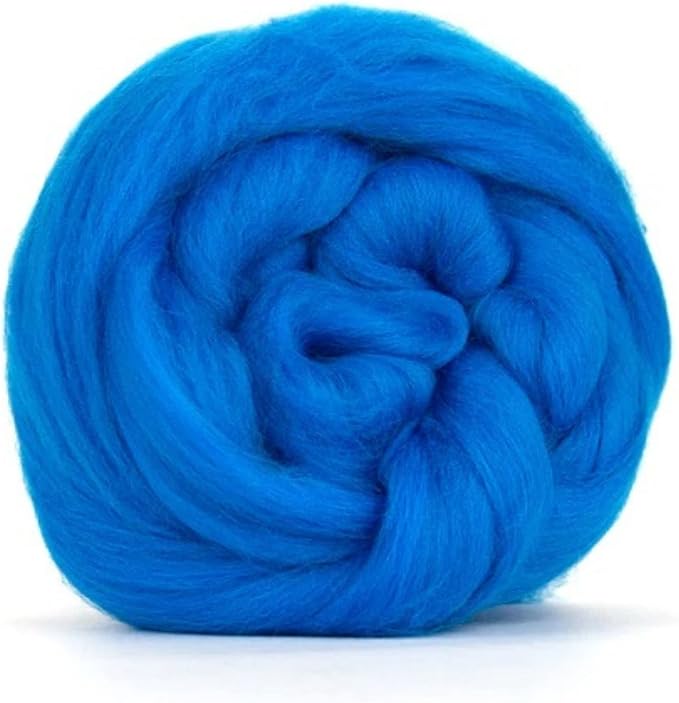 Revolution Fibers Merino Wool Roving | Premium Combed Wool Top | 22 Micron, Perfect for Felting Projects, Spinning, Wall Hangings and Tapestry (Mediterranean)