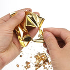uxcell 100pcs Leaf Sheets, 3.5" x 3.5" Foil Sheets Paper Sheets for DIY Crafts Painting Nails Resin Furniture Decoration(Dark Blue)