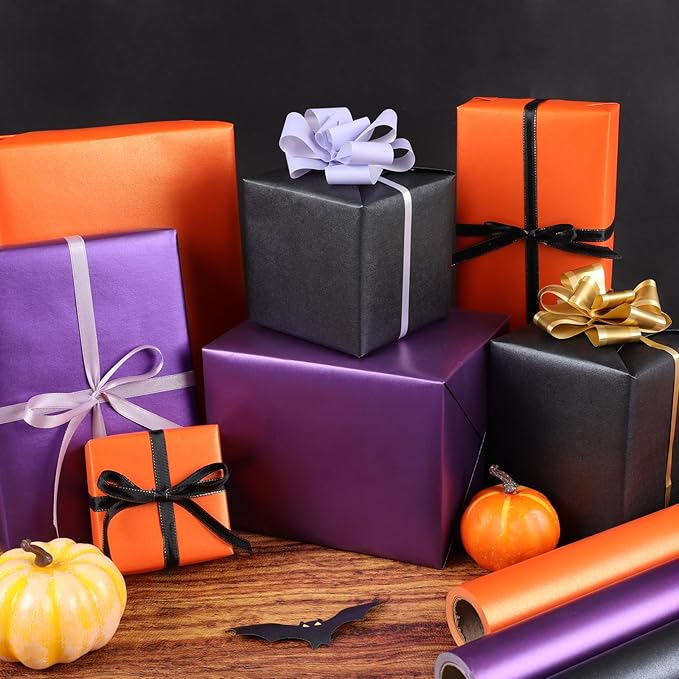 NESCCI Deep Purple Matte Wrapping Paper,Solid Color Pearly-Lustre Paper,Gift Wrapping Paper,Perfect for Wedding,Valentine's Day,Birthday, Christmas,Baby Shower,DIY Bouquet (17 Inches X 32.8 Feet)